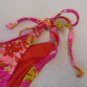 BIKINI BOTTOMS Bright Cheerful Orange Pink White Medium Women Teen Floral NWT