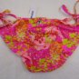 BIKINI BOTTOMS Bright Cheerful Orange Pink White Medium Women Teen Floral NWT