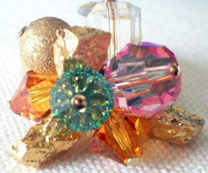 Vivid Crystal Cluster Ring - Adjustable Size