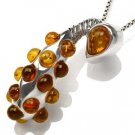 Genuine Amber Studded Sterling Silver Pendant - STUNNING!!!
