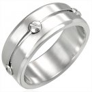 Designer Inspired Stainless Steel Ring - Size 9
