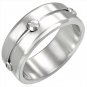Designer Inspired Stainless Steel Ring - Size 9