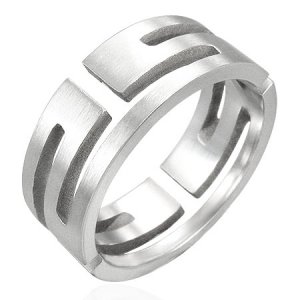 MAZE Stainless Steel Ring - Size 9