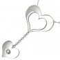 HEARTS Stainless Steel CZ Pendant