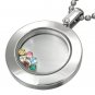 Glass Pane Pendant with color CZ's