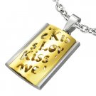 LOVE & KISSES Pendant, GP 316 Steel