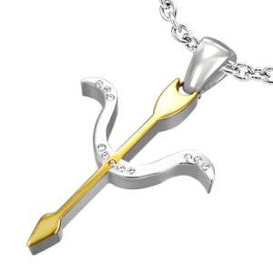 Cupid's Arrow Pendant with CZ