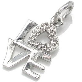 LOVE Sterling Silver Pendant + FREE CHAIN