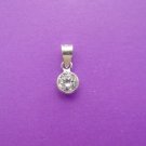 DAINTY CRYSTAL Sterling Silver Pendant + FREE CHAIN