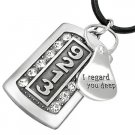 Cool Dog Tag Necklace - CAN LID MESSAGE