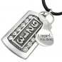 Cool Dog Tag Necklace - CAN LID MESSAGE
