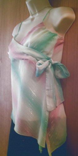 Ice Vanilla Pastel Stripe Babydoll Tank Top Sz Lg