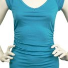 Blue Top Ruched Sides Medium