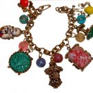 Asian Oriental Charm Bracelet - 1950s Vintage Jewelry