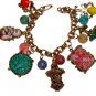 Asian Oriental Charm Bracelet - 1950s Vintage Jewelry