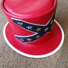 Confederate Flag Custom Made Leather Hat - Skynyrd style.