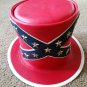 Confederate Flag Custom Made Leather Hat - Skynyrd style.