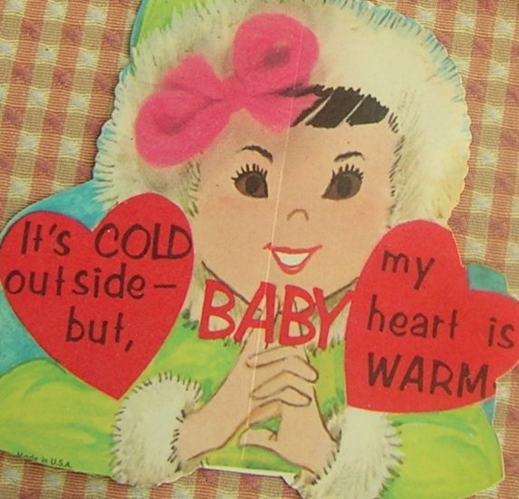 Vintage 50s Valentines Cards Eskimo