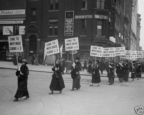 above 8x10 frame size SUFFRAGE VINTAGE SIGN WOMEN POLITICAL PHOTO MARCH 1917