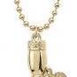Marc Jacobs Crossed Finger Charm Necklace Gold
