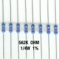30pcs- 562K Ohm Resistors 1/4W 1% Metal Film (562 K)