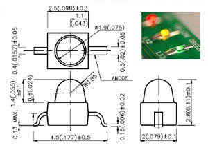 50pcs - Red Surface Mount LEDs (SMD SMT LSM67KH2) WOW!!