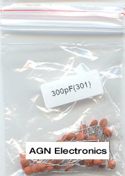 20 X  0.0003uF (300pF 0.3nF 301) Ceramic Capacitors 50V