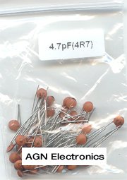 20pcs- 4.7pF (0.0047nF, 4R7) Ceramic Capacitors 50V