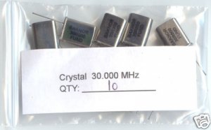 10pcs - 30MHz CRYSTALS (30.00 MHZ 30) - Bargain!