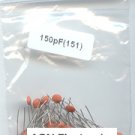20 @ 150pF(0.15nF 0.00015uF 151) Ceramic Capacitors 50V