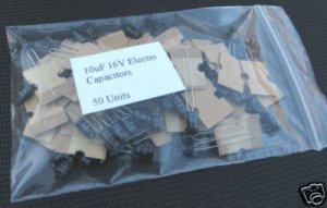 50pcs - 10uF Electrolytic Capacitors 16V 10 MF 10MF uF
