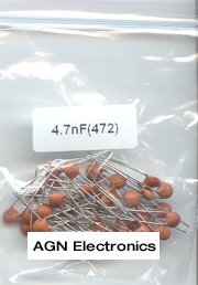 20@  0.0047uF (4.7nF 4700pF 472) Ceramic Capacitor 50V