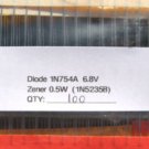 100 - 1N754A 0.5W (1N5235B) 6.8V ZENER DIODE IN754A 100 - 1N754A 0.5W (1N5235B) 6.8V ZENER DIODE IN754A