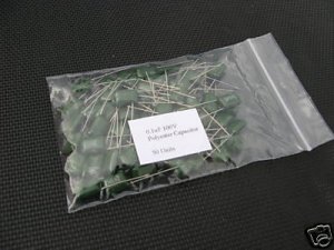50pcs - 0.1uF 100V Polyester Capacitors .1 MF uf 100nF
