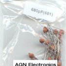 20pcs -  680pF (0.68nF 681) Ceramic Capacitors 50V