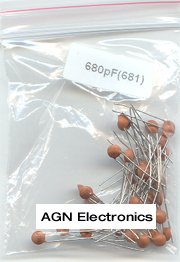 20pcs - 680pF (0.68nF 681) Ceramic Capacitors 50V