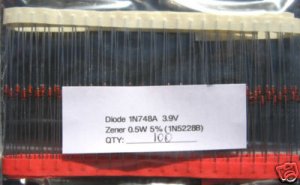 100 - 1N748A 0.5W (1N5228B) 3.9V ZENER DIODE IN748A