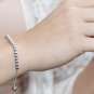 ITALIAN STERLING SILVER ROUND BEAD 9.5" BOLO BRACELET JEWELRY WITH STOPPER BEAD