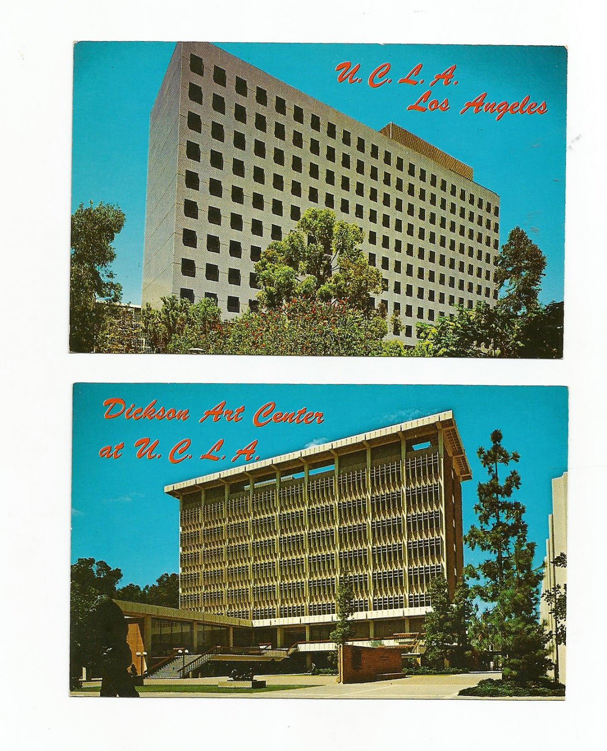 Vintage Postcards U.C.L.A Los Angeles, California, Very Good Condition