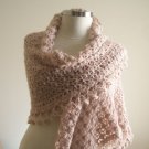 Crochet Shawl Caramel Soft Cozy Romantic New Special