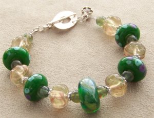 Baltic Beauty - Handmade Lampwork Bracelet (GF025)