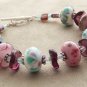 Rose Gardens - Handmade Lampwork Bracelet (PG139)