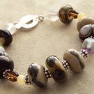 English Toffee - Handmade Lampwork Bracelet (T339)