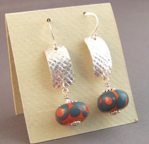 Sunset Sail - Handmade Lampwork Earrings (TR12)