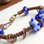 Denim Blue - Handmade Lampwork Bracelet (DL47)