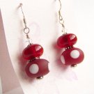 Rose Petals - Handmade Lampwork Earrings (RG91)