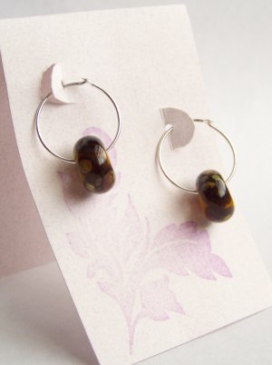 Honey - Handmade Lampwork Earrings (BX4)