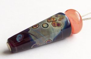 Volcano X - Handmade Lampwork Necklace (LD91)