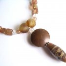 Cocoa Swirl - Handmade Lampwork Necklace (LI76)