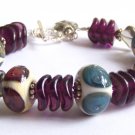 Through the Lavender Fields - Handmade Lampwork Bracelet (SL825)